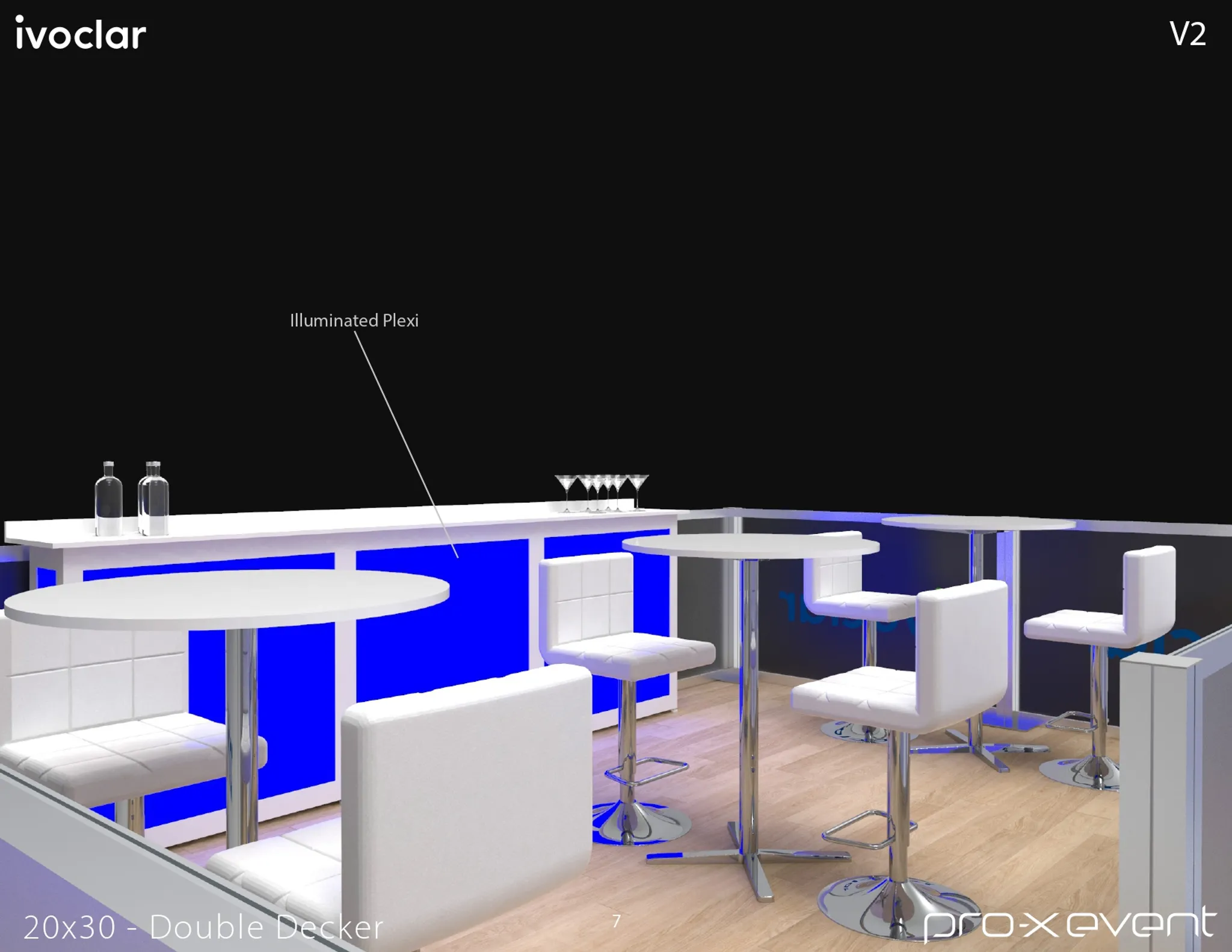 20x30 Island booth design by Pro-X Exhibits